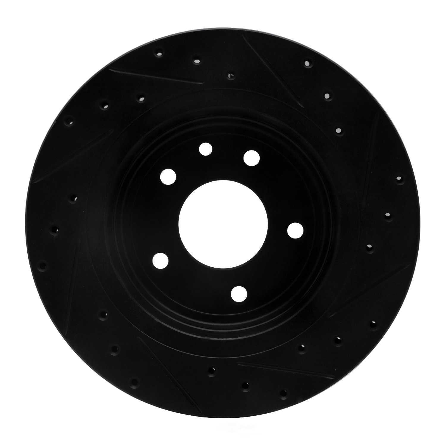 Dynamic Friction Company 633-20009L DFC Brake Rotor - Drilled And Slotted - Black