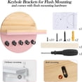 thumbnail image 4 of HofferRuffer Key Holder for Wall with Shelf, Wood Mail Organizer, Wall Mounted Rack with Shelf & 5 Hooks for Entryway, Living Room, Pink, 4 of 7