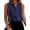 Dark Blue, variant on Zeagoo Womens Casual Sleeveless Button Down Shirts Office Blouses Loose V Neck Tank Tops for Spring Summer