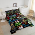 thumbnail image 4 of Erosebridal Modern Gaming Bedding Sets Twin with Comforter, Gamepad Duvet Insert, Video Game Decor, Reversible 2 Pieces, 4 of 8