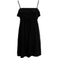 thumbnail image 1 of Aeropostale Vestido de tirantes con cuello de volantes para mujer, negro, pequeño, 1 of 1