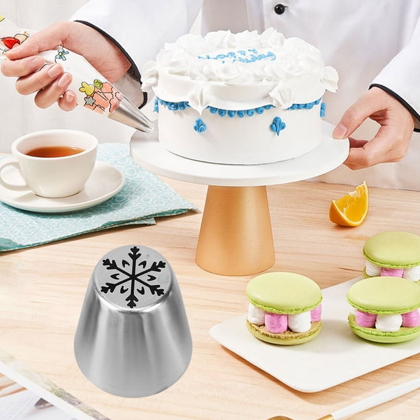 Boquilla De Crema Boquilla de pastel de Navidad duradera de acero inoxidable libre de BPA para utensilios de cocina (E) Hugtrwg Libre de BPA