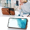 thumbnail image 3 of Phone Case for Samsung Galaxy S22 Plus S22+ 5G Wallet Cover with Screen Protector and Ring Stand Credit Card Holder Slot Crossbody Strap Cell S22+5G S22plus 22S + S 22 22+ Women Girl Men Brown, 3 of 13