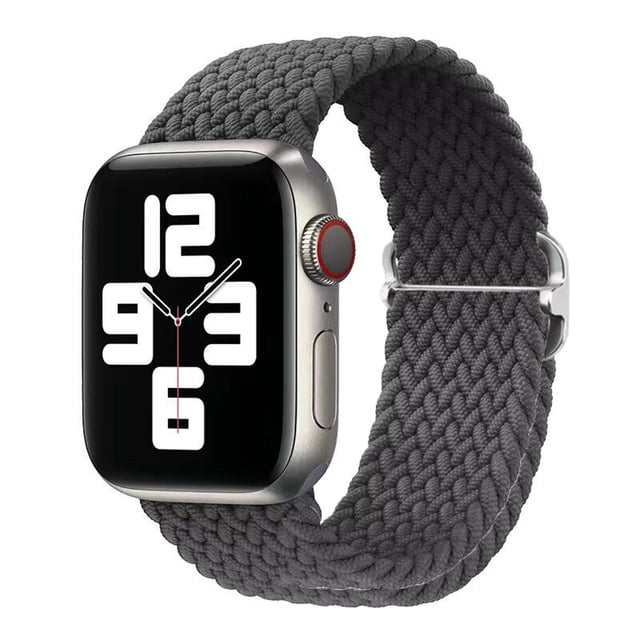 Adjustable Sliding Buckle Nylon Woven Breathable Solid Color Strap Replacement Band For Smartwatches