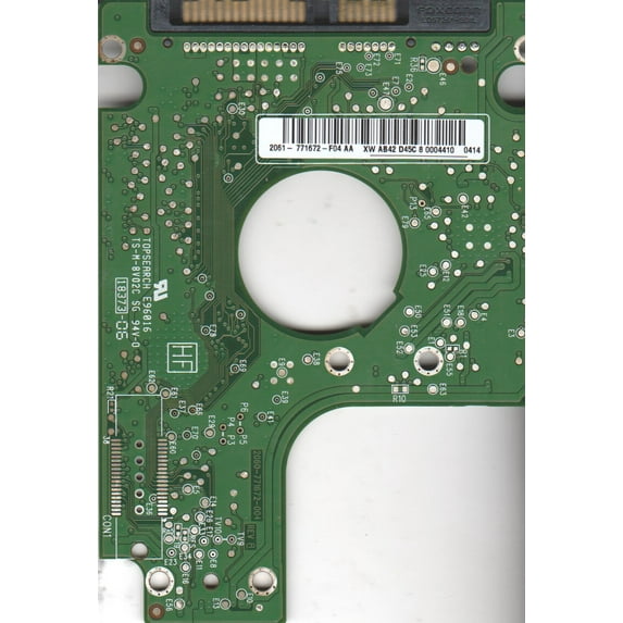WD5000BEVT-55A0RT0, 2061-771672-F04 AA, WD SATA 2.5 PCB