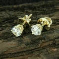 thumbnail image 2 of 2Ct Round Cut Lab Created Diamond Solitaire Stud Earrings 14K Yellow Gold Finish, 2 of 3