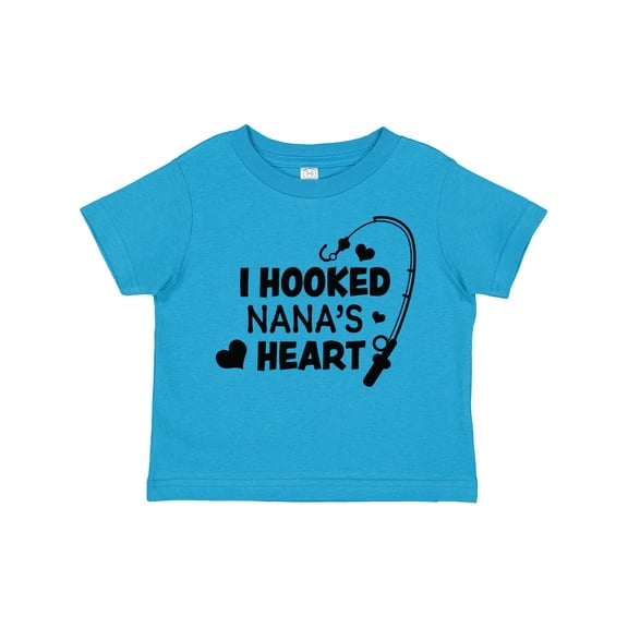 Inktastic I Hooked Nana's Heart with Fishing Rod Boys or Girls Toddler T-Shirt