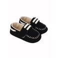 thumbnail image 3 of Seyurigaoka Baby Crib Shoes Anti-Slip PU Leather Moccasins Infant Pre Walkers, 3 of 10