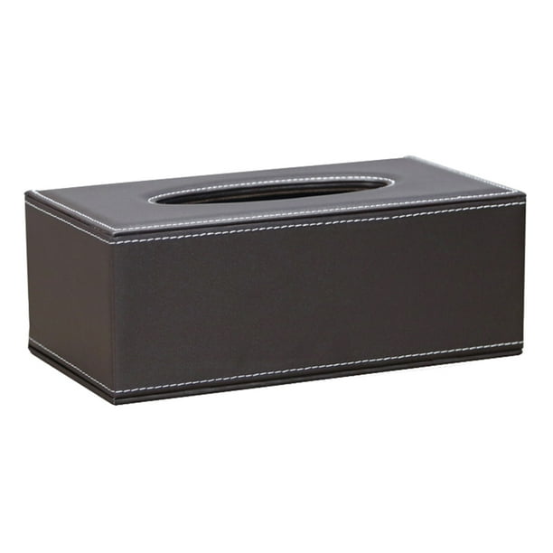 PU Faux Leather Tissue Box Cover Napkin Paper Holder Case for