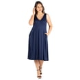 thumbnail image 5 of Plus Size Sleeveless Fit N Flare Pocket Dress, 5 of 8