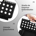 thumbnail image 2 of Banco Plegable, Taburete Plegable Portatil para Adultos, Banquito de Plástico Antideslizante, Hasta 300KG, Folding Step Stool para Baño, Conica (Negro), 2 of 4