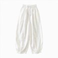 thumbnail image 3 of WXFAZCVU Girls Wide Leg Pants Lightweight Straight Trousers with Pockets Daily School Wear Size 3-4 Years, 3 of 4