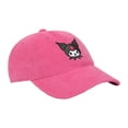 thumbnail image 4 of Kuromi Character Art Women's Pink Baseball Cap-OSFA, 4 of 6