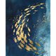 thumbnail image 1 of Cuadros Decorativos Pintura pintada a mano DIY hecha a mano por números Cuadros de lienzo al óleo Kit de cardumen de peces Ehuebsd Nuevos Originales, 1 of 9