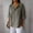 Beige Tops for women, variant on Solid Color V-neck Blouse Loose Button Up 3/4 Sleeve Casual Shirt Lightweight Comfortable Stylish for Work Party Daily Wear White XL