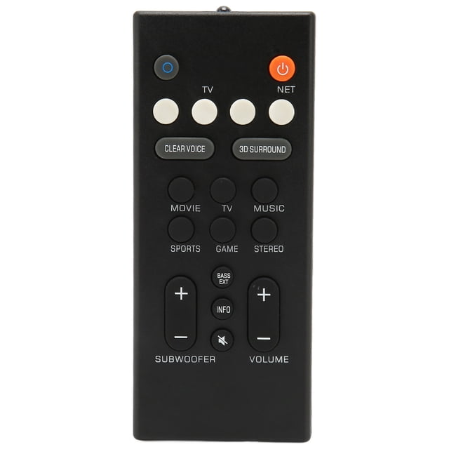 Soundbar Remote Control, Bar Speaker Remote Control Comfortable Ergonomic Replacement Battery Powered Sensitive For ATS 2090 For VAF7640