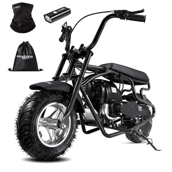 Oryxearth OM-40 Mini Gas Bike for Teens, Off-Road Dirt Bike, Gas Powered 4-Stroke Pocket Bike, Easy Assembly, Black