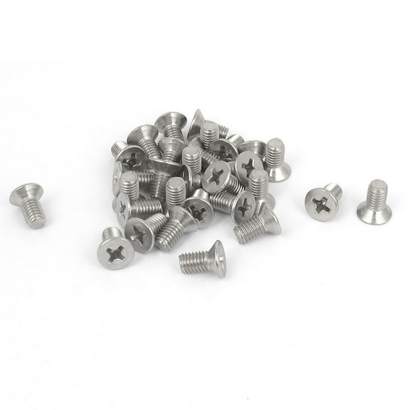 Uxcell M5 x 10mm Metric  Flat Head Countersunk Bolts Machine Screws 30pcs