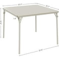thumbnail image 3 of Historyli 33.6 Inch Folding Table,Folding Card Table,Portable Square Folding Table with PU Soft Cushion,Metal Foldable Table Suitable for Living Room,Bedroom(No Chair),Beige, 3 of 7
