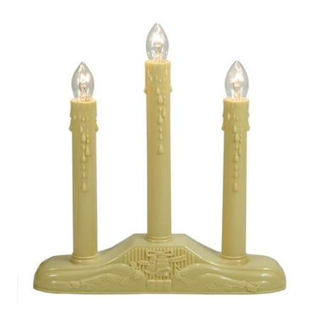 3-Light Ivory Candolier Christmas Indoor Candle Lamp