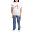 thumbnail image 4 of CafePress - Pink Vizsla Dog Women's Light Pajamas - Women's Short Sleeve Print T-Shirt and Pants Light Cotton Pajama Set, 4 of 7
