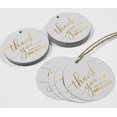 thumbnail image 4 of Inkdotpot ThankYou From The New Wedding Bottle Tag Real Gold Foil Favor Hang Tag 50 Pack, 4 of 6