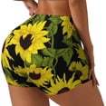 thumbnail image 2 of Qekee Sunflowers In Vintage Women Workout Shorts, Sports shorts, Scrunch Butt Lifting Gym Shorts, Breathable Soft - X-Large, 2 of 9