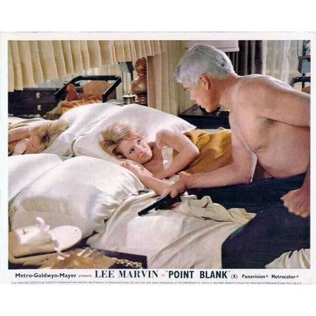 Point Blank Angie Dickinson lies in bed looks up at Lee Marvin 8x10 photo