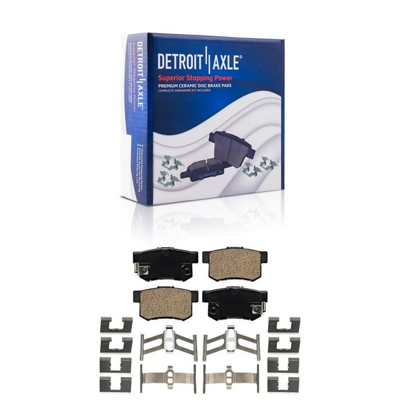 Detroit Axle - Rear Ceramic Brake Pads for Acura Legend CL EL Vigor Honda Accord Civic CR-Z Prelude S2000 Suzuki SX4 Kizashi
