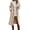 Khaki, variant on Women's Winter Hooded Cardigan Jacket Long Sleeve Front Open Solid Design With Pockets For Outdoor Comfort