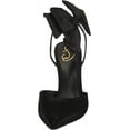 thumbnail image 2 of Sam Edelman Halie Black Suede Pointed Toe Stiletto Heeled Bow Detailed Pumps (Black Suede, 5), 2 of 6