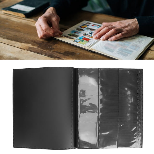 9 Pocket Trading Card Binder, Waterproof Transparent PP 360 Side Loading Pocket Binder 20 Pages for Collection