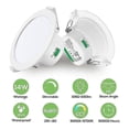 thumbnail image 3 of Led Dimmable Tri-color Recessed Downlight Ceiling Light Spotlight 6x-Good, 3 of 4