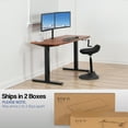 thumbnail image 6 of VIVO Manual 60” x 24” Stand Up Desk | Dark Walnut Table Top, Black Frame, 6 of 9