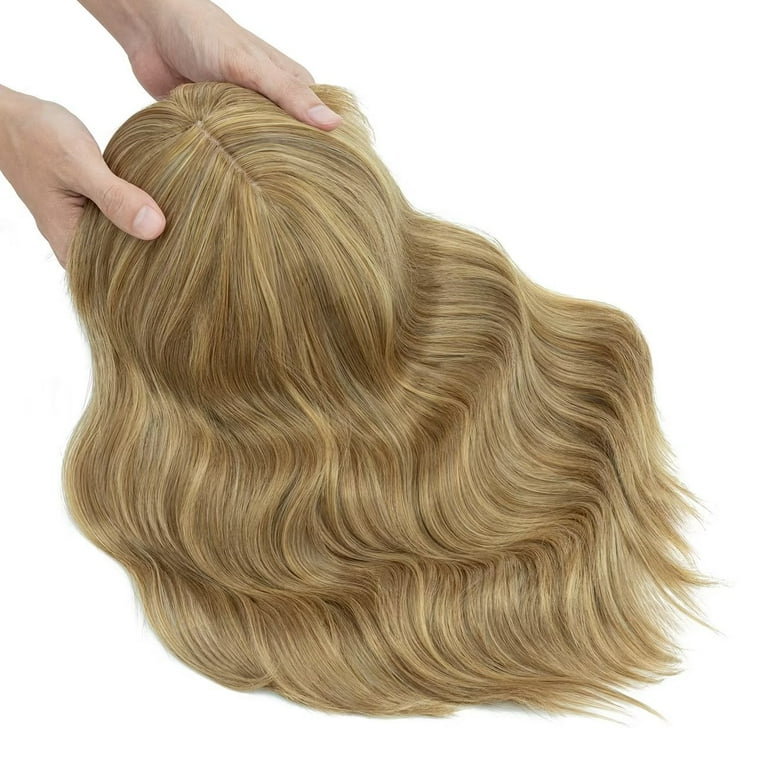 Human hairpieces top for thinning hair
