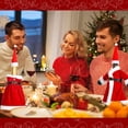 thumbnail image 5 of Juego creativo de botellas de vino navideñas, fundas para botellas de vino con vestido de terciopelo dorado, funda para Papá Noel, muñeco de nieve, decoración para la mesa de la cena de Navidad y Año, 5 of 5