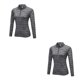 thumbnail image 2 of Jumpingount Sudadera con capucha de cuello y media cremallera para mujer, Tops térmicos para correr y Fitness para niñas, ropa de abrigo informal Type2 NO2, 2 of 6