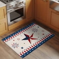 thumbnail image 3 of Rectangle Area Rug 2x3ft, USA Flag Stars Independence Day Fireworks Non-Shedding Washable Area Rug, Thin Blue Line Red Stripe Retro Cotton Non Slip Low-Profile Rugs for Bedroom Dining Room, 3 of 9
