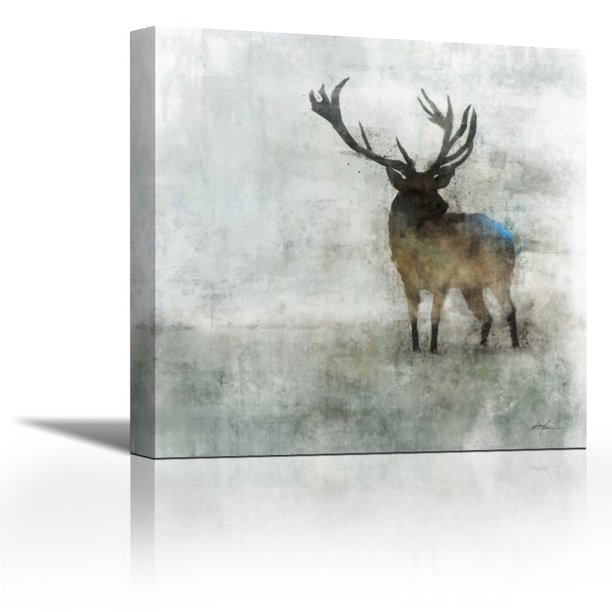 Silent Stag - Contemporary Fine Art Giclee on Canvas Gallery Wrap ...