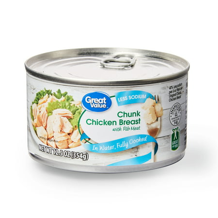 Great Value Low Sodium Chunk Chicken Breast, 12.5 (Best Way To Freeze Chicken Breast)