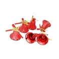 thumbnail image 3 of 6 piezas de adorno de campana de Navidad colgante único encanto decorativo decoración navideña Rojo, 3 of 9