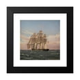 thumbnail image 2 of Christoffer Wilhelm Eckersberg 12x12 Black Modern Framed Museum Art Print Titled - The Corvette Najaden Under Sail (1833), 2 of 5