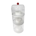 thumbnail image 3 of Vitrina transparente para muñecas, resistente al polvo, versátil, soporte de mostrador giratorio para figuras en miniatura y minifiguras de acción. 3 niveles, 3 of 8
