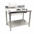 thumbnail image 2 of Commercial Stainless Steel Work Table, Breading Table Fried Food Prep Station, Kitchen Prep & Work Table, Freestanding Fried Chicken Breading Worktop for Restaurant Business, 2 of 4