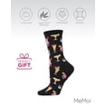 thumbnail image 6 of MeMoi Tropical Drinks Bamboo Blend Crew Socks - Womens - Female, One Size, Black, 6 of 7