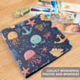 thumbnail image 4 of FORMRS 3 Ring Photo Album 4"x6" Self Adhesive Large Capacity PU Leather Cover, Red Jellyfish, 4 of 8