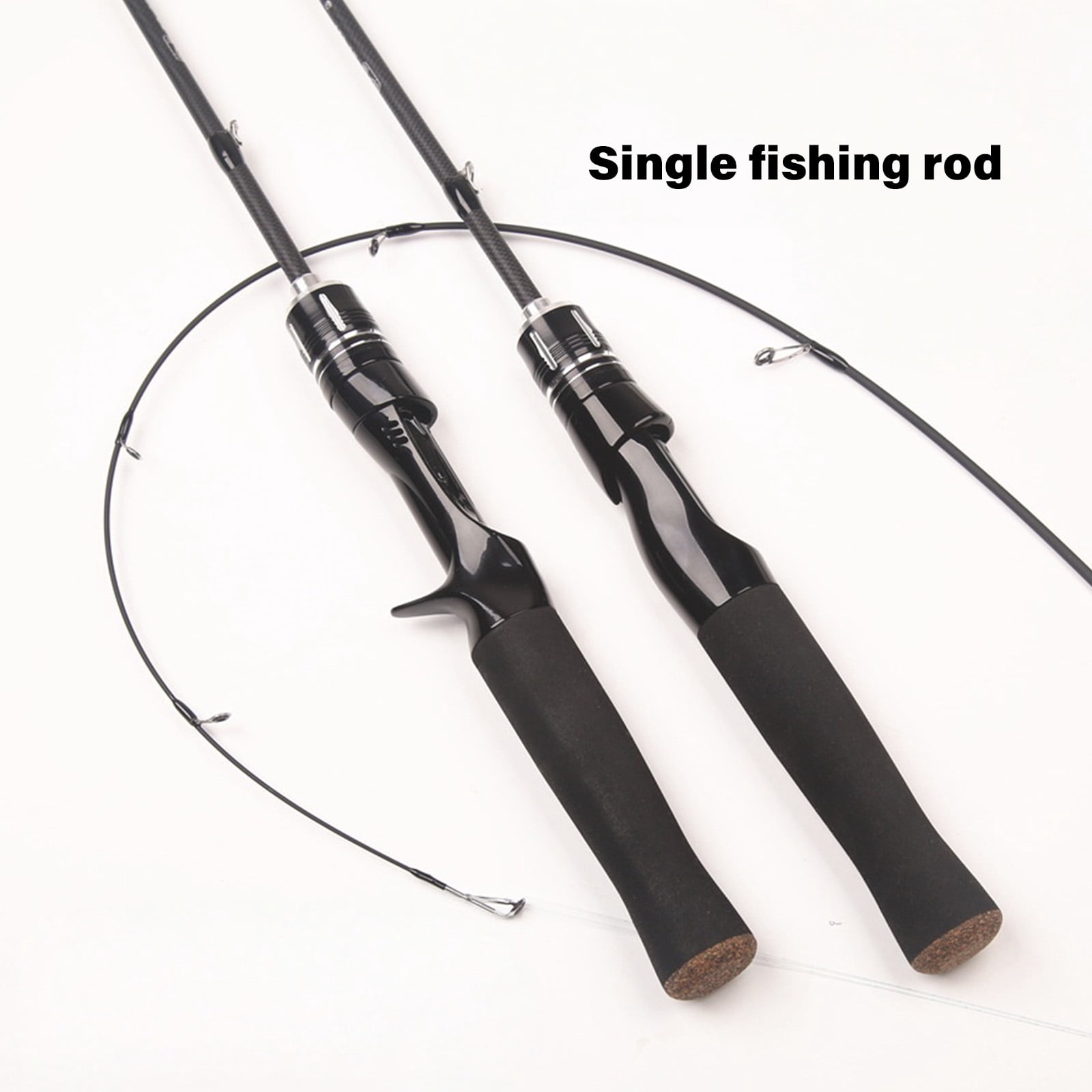Carbon Fishing Rod Single Piece Light Weight Portable UL Fishing Rod Ergonomic Grip for Creek Environments