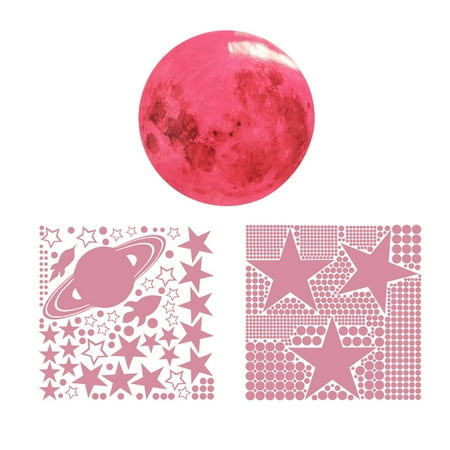 

Glow In The Dark Kids Bedroom Wall Sticker Stars Moon Decals Murals Ceiling