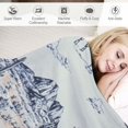 thumbnail image 3 of Orinice Western Cowboy Blankets,Sketch Highland Cow Horse Desert Throw Blanket for Kids Boys Men Adult Room Decor,Southwest Rustic Farm Animals  Blanket Navy White Sherpa Blanket,  40x50in, 3 of 6