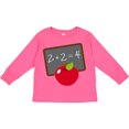 thumbnail image 3 of Inktastic Chalkboard and Apple School Boys or Girls Long Sleeve Toddler T-Shirt, 3 of 5